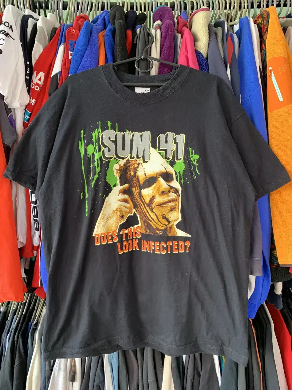 SUM 41 DOES THIS LOOK INFECTED graphic short sleeve shirt men women KTV8344