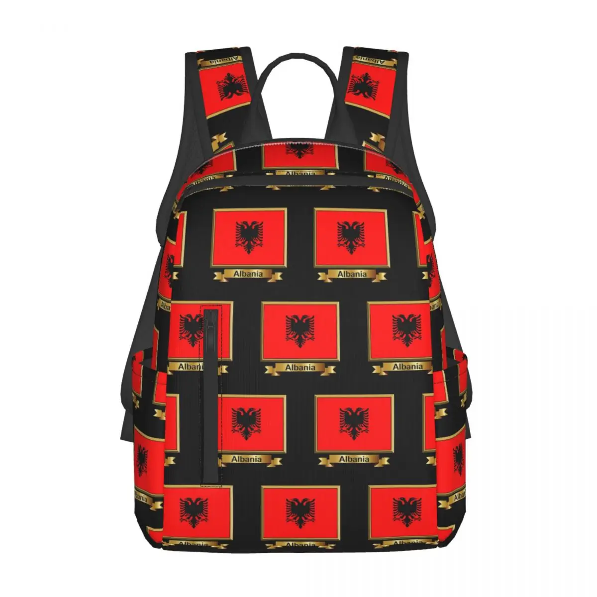 

Albania Flag Backpack Daypack Large Capacity Children BookBag School Bag Shoulder Bags for Men Women