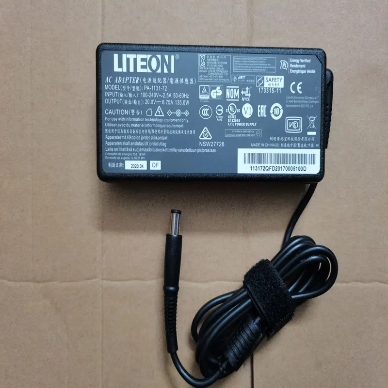 

NEW OEM Slim LITEON 20.0V 6.75A 135.0W 7.4mm Pin PA-1131-72 For Thunderbolt 4 Dock Genuine Puryuan Charger