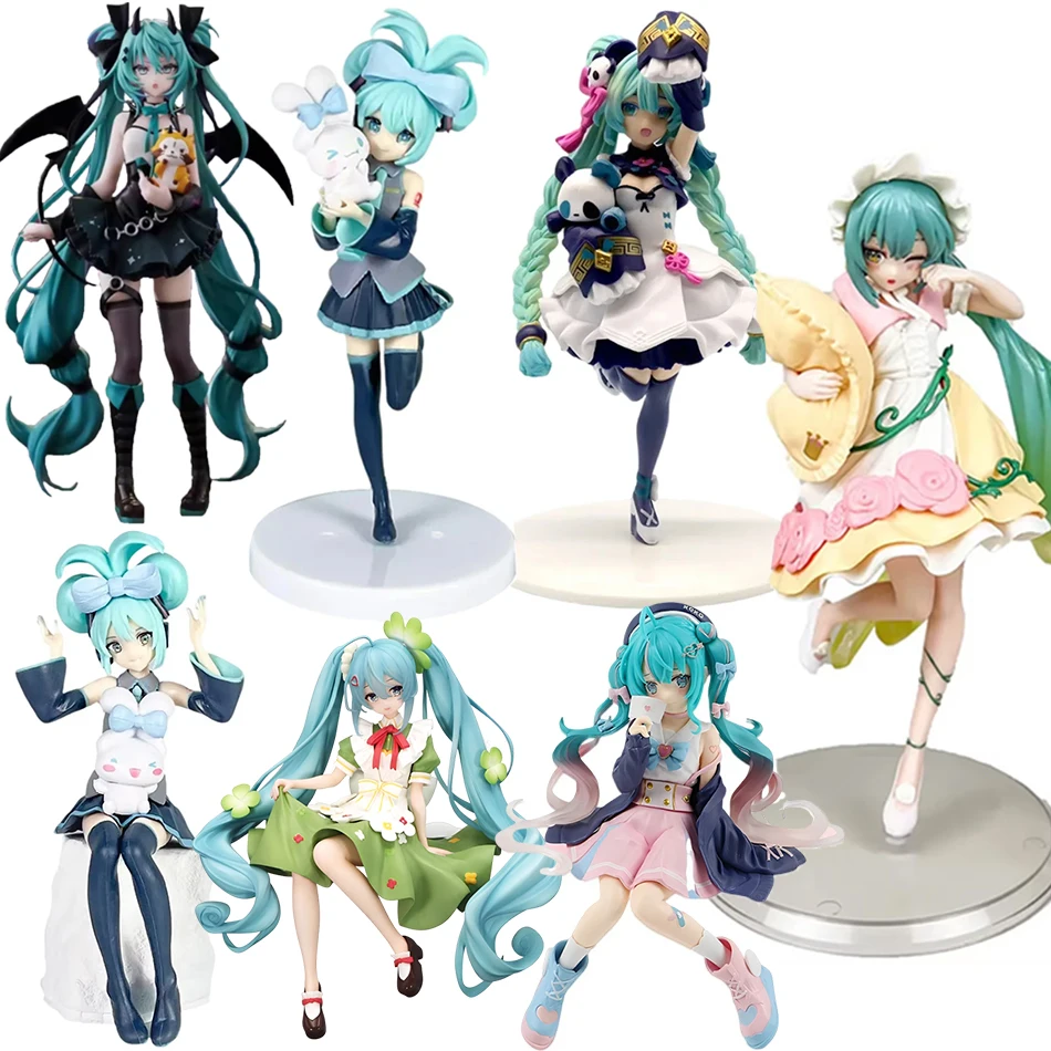 Gorros de Hatsune Miku hechos a mano con orejas de gato, modelo de PVC lindo y decorativo, inspirado en el popular anime.