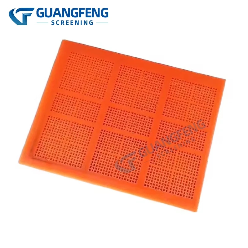 GUANGFENG Custom PU Polyurethane Dewatering Screen Mesh Plain Weave Perforated Vibrating Screen Cutting Custom Size Options