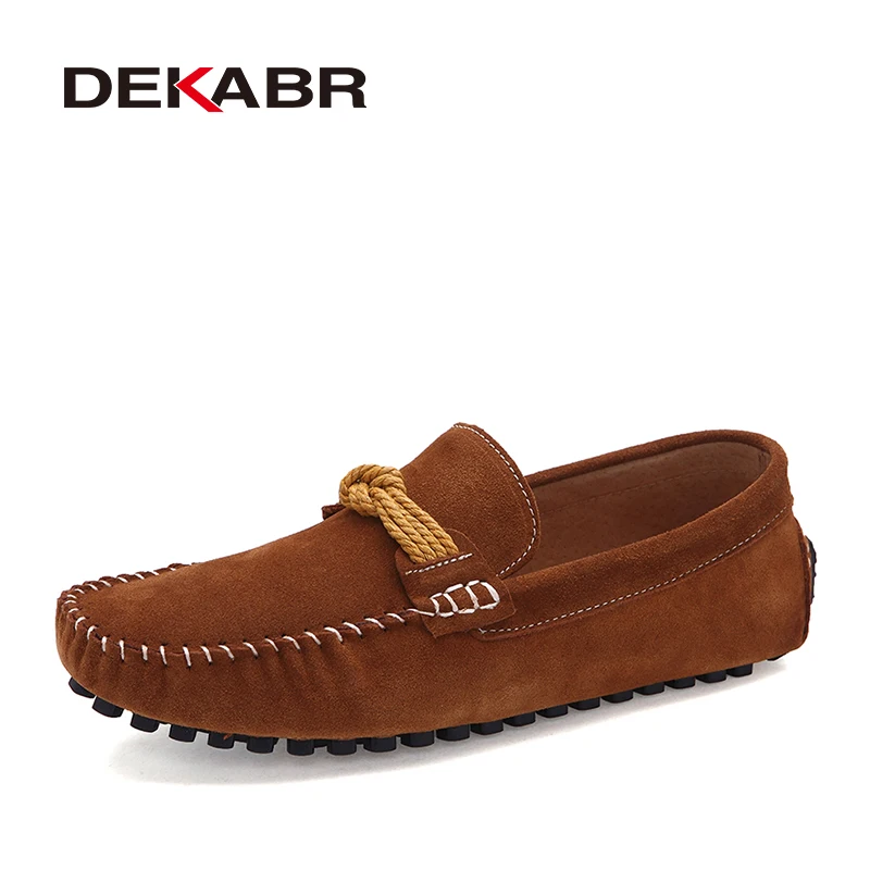 DEKABR New Design High Quality Suede Loafers Slip on Moccasins Comfortable Breathable Lightweight Handmade Driving Shoes for Men