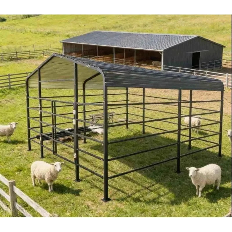 Heavy Duty Galvanized Steel Weatherproof Rustproof Metal Sheepfold Livestock Shed 13x13ft Barn Animal Shelter