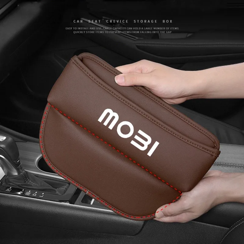 Boîte de rangement pour crevasse en cuir pour siège de voiture, accessoires automobiles MOBI taxables