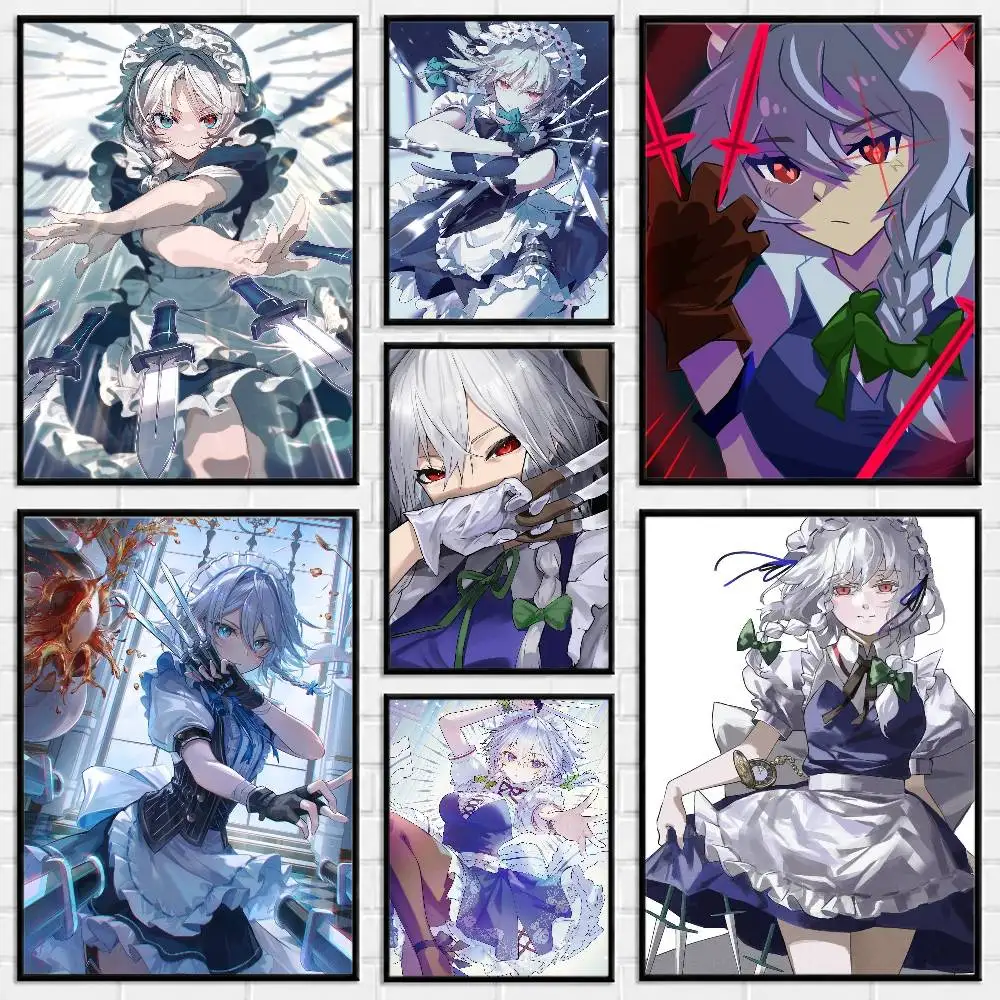 Izayoi Sakuya TOUHOU Project Poster Versatile HD Waterproof Wall Art Self-Adhesive Decor for Any Space Ideal Gift