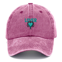 Customize Vintage Washed Cotton Baseball Cap Men Heart & Lover Sign Dad Cap Adjustable Valentine's Gift Casual Daily Wear Hat