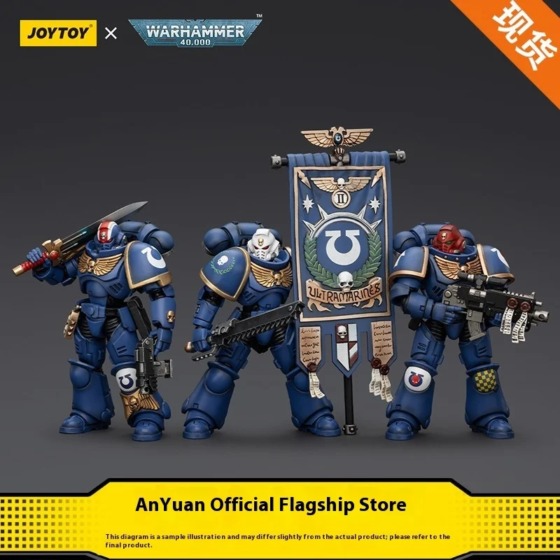 

Коллекционная фигурка JOYTOY Warhammer 40,000 Ultramarines Heroes of the Chapter Primaris Posca, Erassa, Castor 1:18