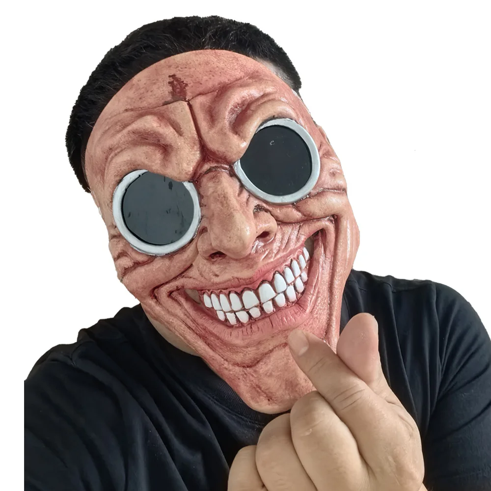 

Scary Smile Demon Monster Mask Cosplay Alien Half Face Latex Masks Halloween Masquerade Carnival Dress Up Party Costume Props