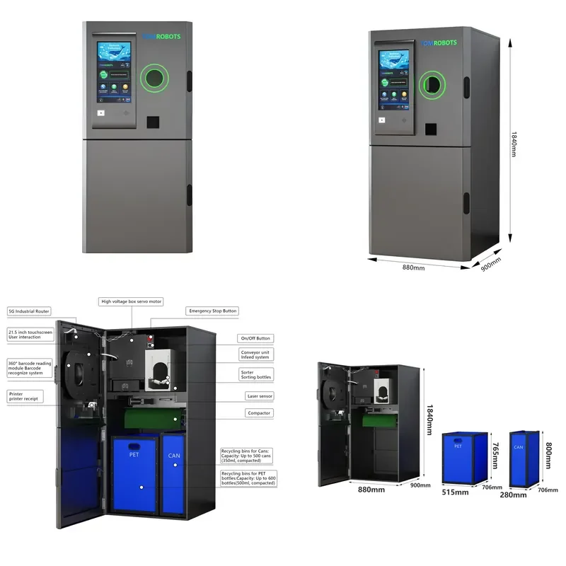 L88 Eco Friendly Reverse Vending Machine Earn Rewards by Recycling Beverage Containers for Euro Market