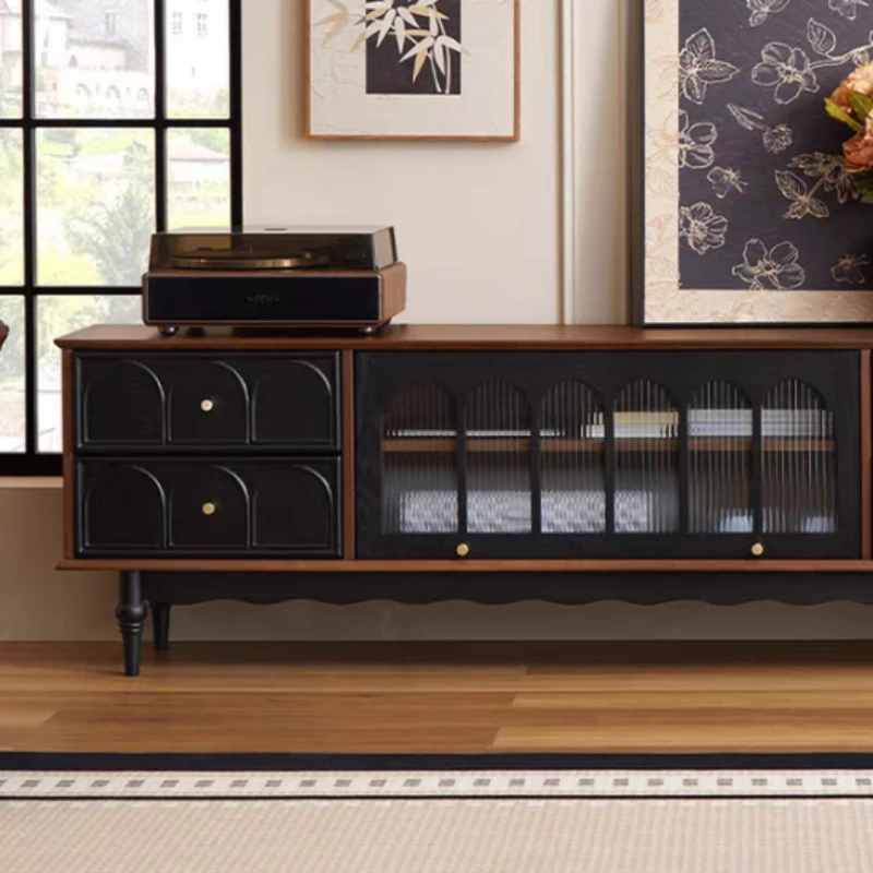 الفرنسية الرجعية التلفزيون تقف خزانة خشبية صلبة العتيقة الجدول الفاخرة من الأرض إلى السقف تلفزيون خزانة الدولاب Avec Tv الأثاث المنزلي