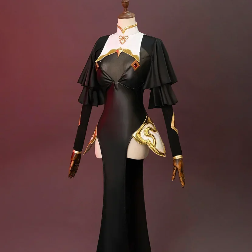 Juego Genshin Impact Shenhe disfraz de Cosplay mujeres adultas Sexy uniforme de monja vestido calcetines conjunto completo accesorios traje trajes de Halloween
