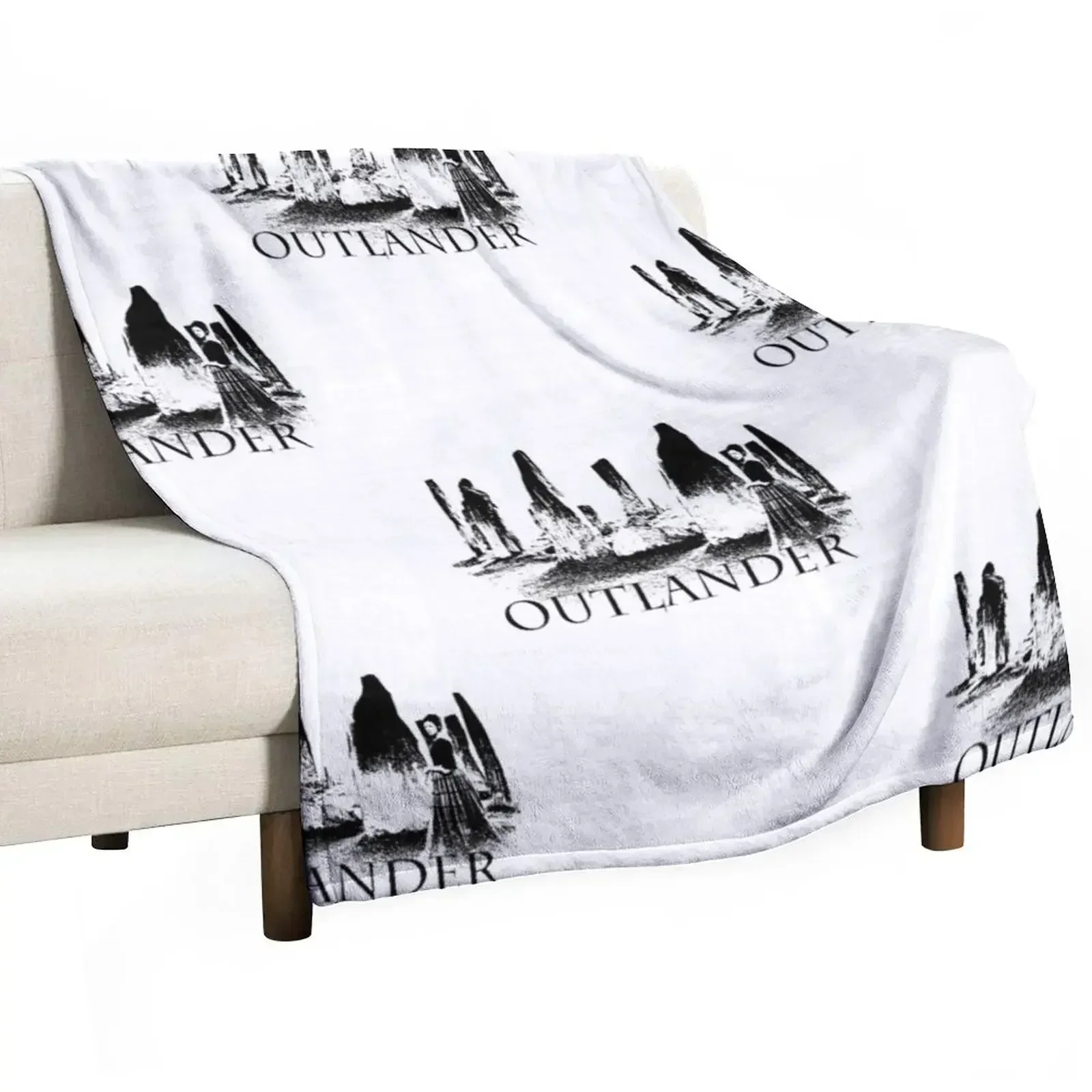 Outlander Throw Blanket Flannel Fabric Loose Blankets