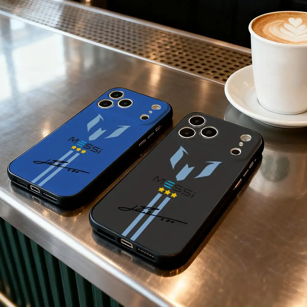 

M-mEssi soccer Phone Case For iPhone 17 Air 16 16e Plus Pro MAX15 14 13 12 11 xr 7 8 6 se XSmax Soft black case