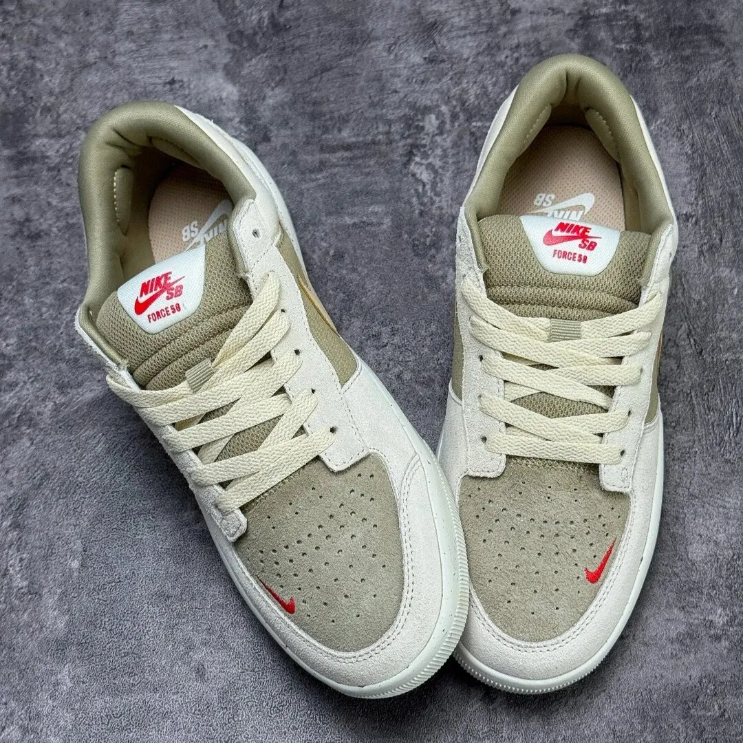 Nike DV5477-106 Skate Shoes University Red Olive Green Low Top Sneakers Casual Classic Streetwear Daily Wear