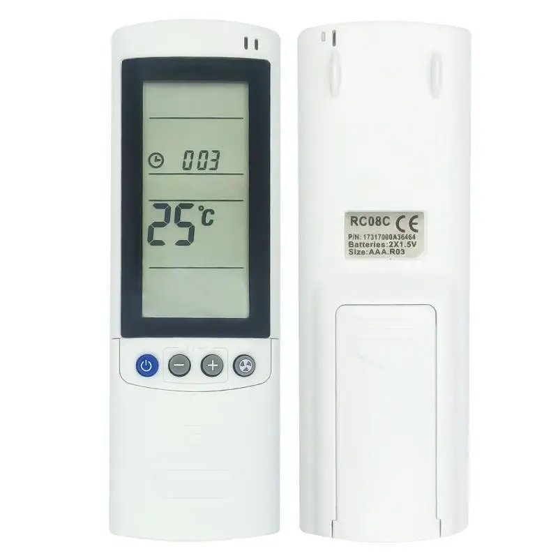 Air Conditioner Remote Control Replacement RC08C English Version Large LCD Screen For Home Air Conditioning