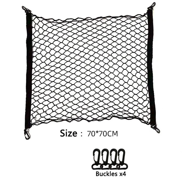 Mesh Cargo Net Holder Trunk Auto Elastic Cargo Storage Net With 4 Hooks