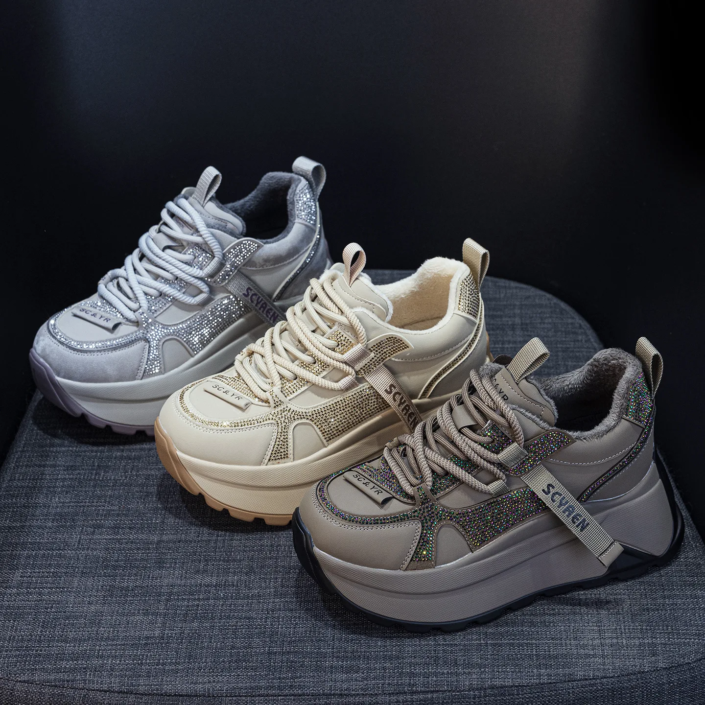 

Thick soled Forrest Gump shoes for women in autumn 2025 popular among internet celebrities casual and fashionable dad shoes