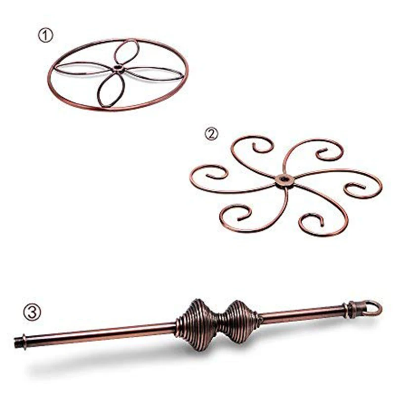 Scrollwork Bronze Wine Glass Rack, Elegant Freestanding Stemware Holder Stand with 6 Hooks,