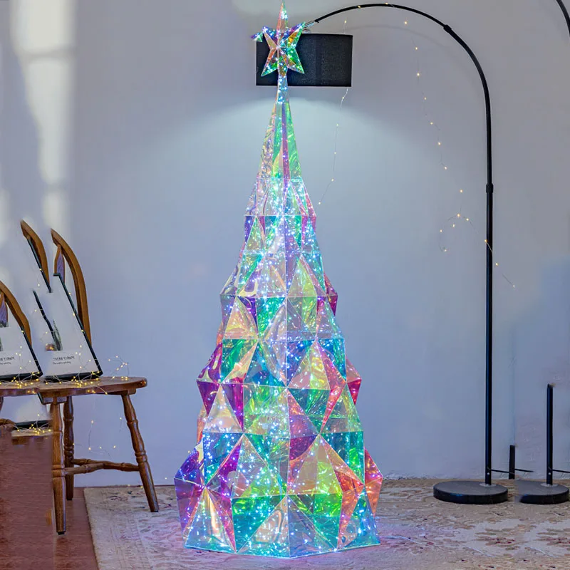Christmas Tree Symphony Luminous Laser Landing Internet Celebrity Holiday Party Scene Cloth Modeling Props Ornament Home Product