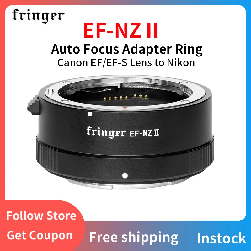 Fringer NEW EF-NZ II Auto Focus Adapter Ring for Canon EF/EF-S Lens to Nikon Z Z6II Z7II Z7 Z6 Z5 Z50 ZFC Z9 Z8 Cameras