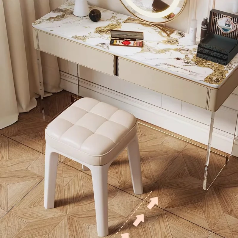 

Round stool light luxury high-end Master bedroom multifunctional Sofa accent stools Hairdressing chair for office use foot stool