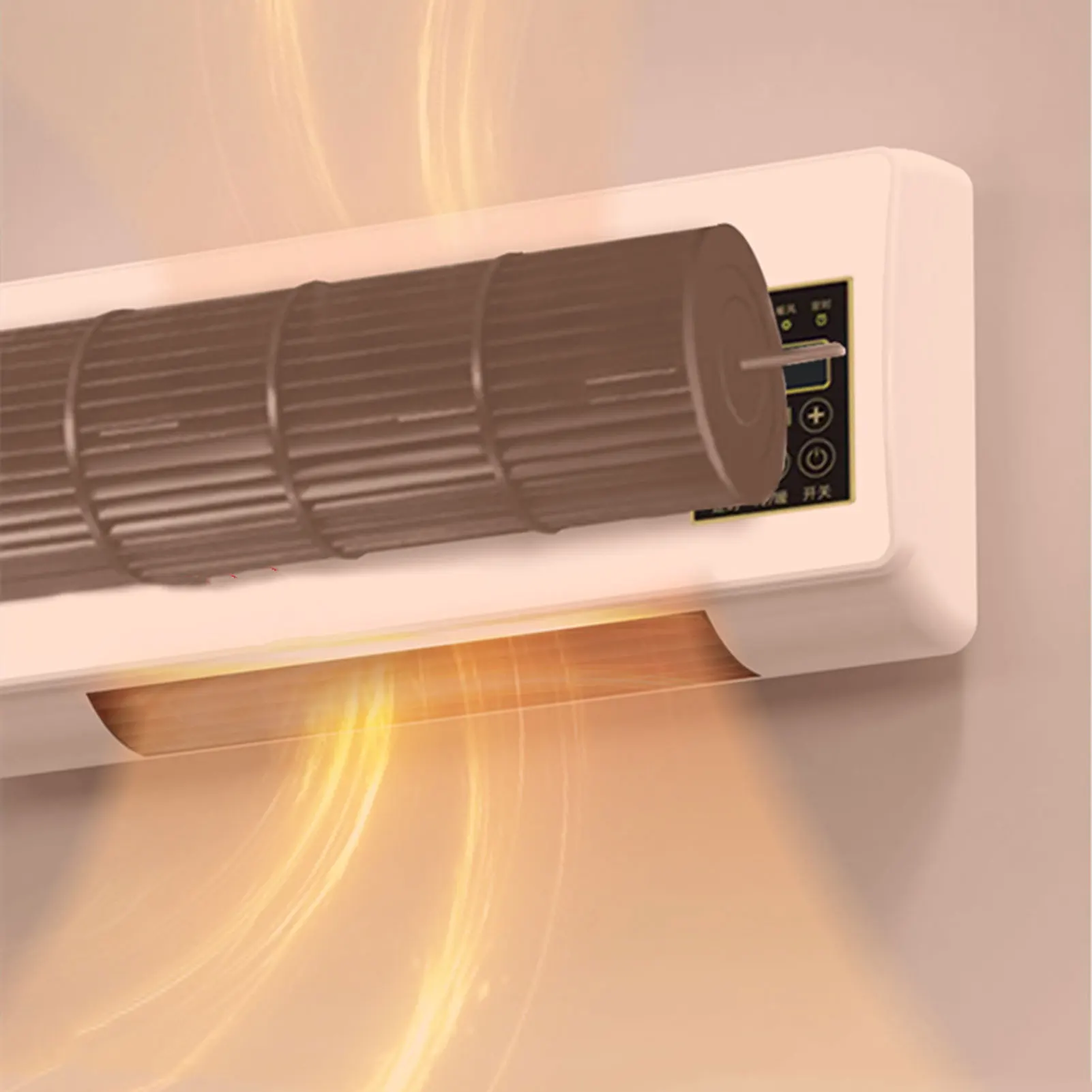 Dubbel Gebruik Muur Gemonteerde Warmteblazer Verwarming Huishoudelijke Muur Opknoping Warmteblazer Met Digitale Display Afstandsbediening Ons Stekker 110V