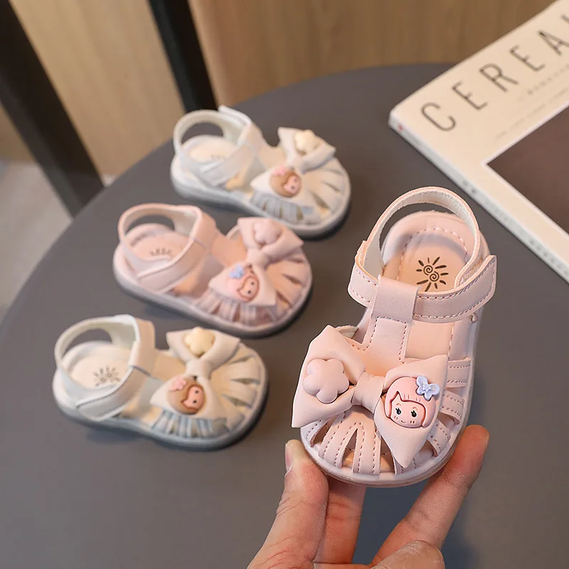 Sandalias Girl Sandal 2023 Summer New Soft Sole Princess Shoe Baby Walking Shoe Sandal Garden Shoe Kid Shoe Girl Shoe Flats Shoe