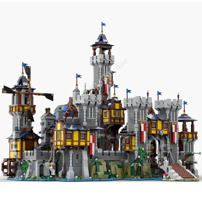 6524-teiliges MOC Mittelalterliche Burg Puzzle Rückkehr zur Burg Falkenstein Bausatz Spielzeug für Weihnachten Geburtstag Geschenk für Alle Altersgruppen