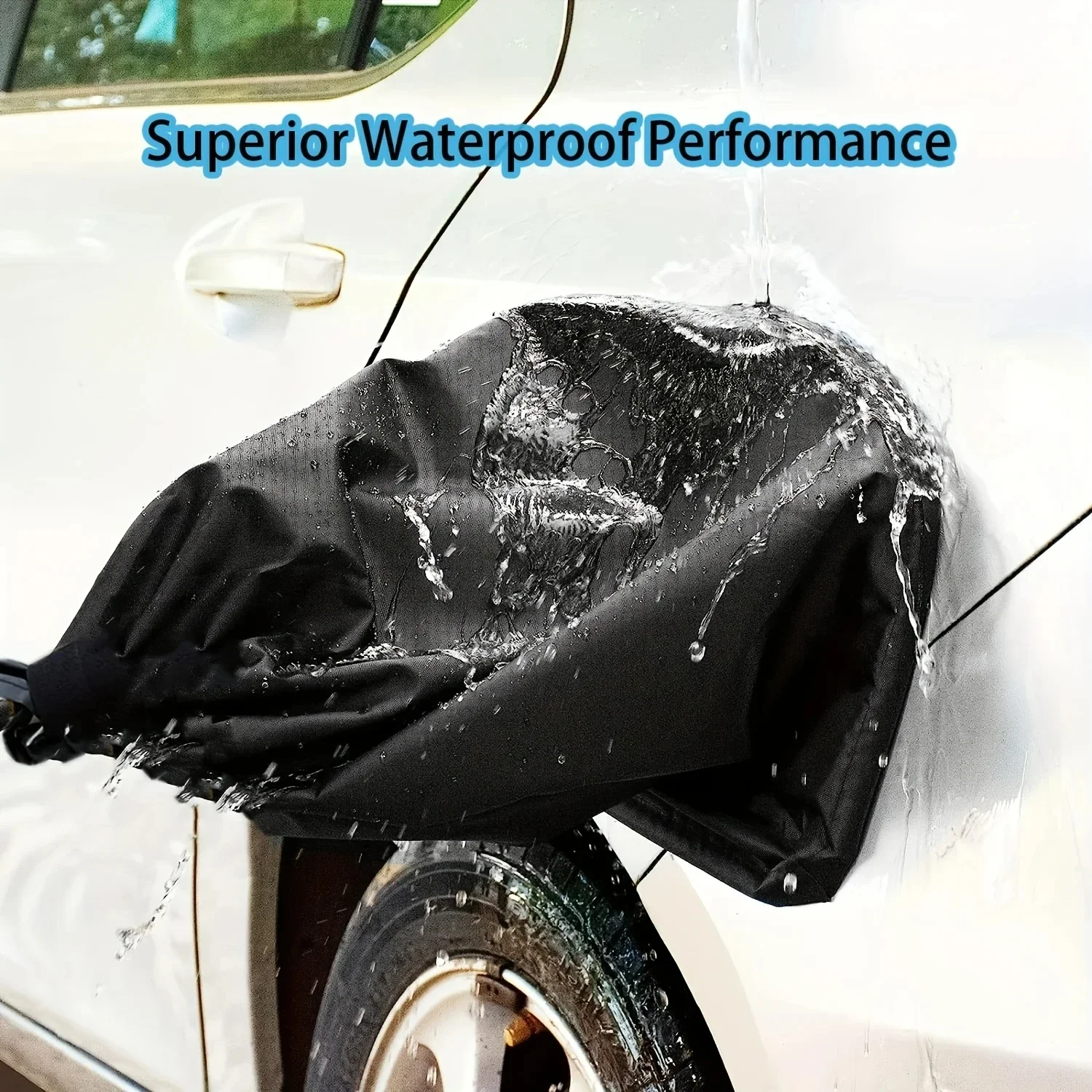 Car Charging Cover Magnetic EV Charger Port Cover Electric Vehicles Weatherproof UV Snow Resistant Rain Shield Heat Insulating