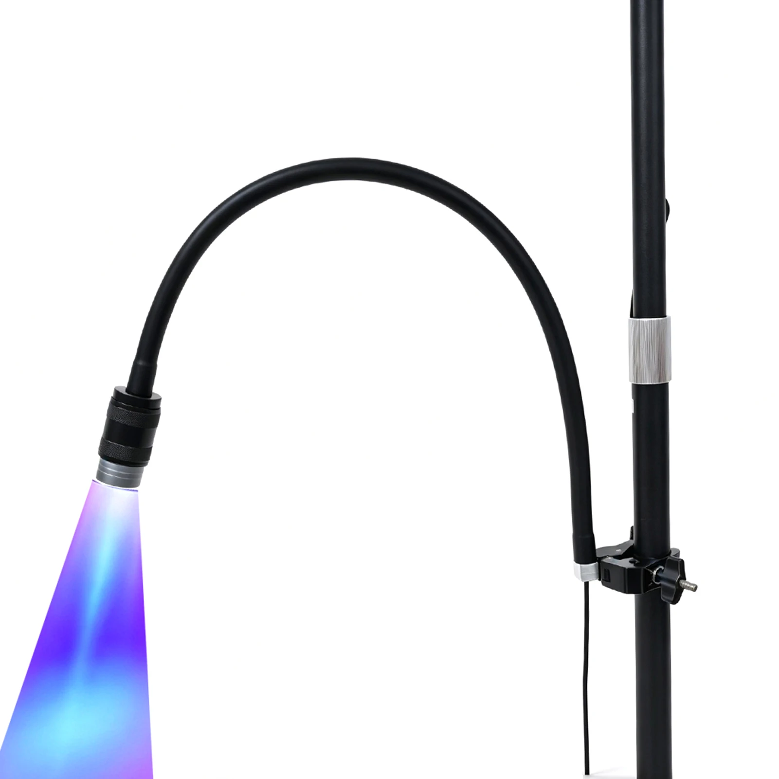 UV Lash Lamp UV Nail Lamp Clip On Beauty Lamp Gooseneck 6W Adjustable Curing Light w Foot Pedal & Clamp for Lash Tech Nail Tech