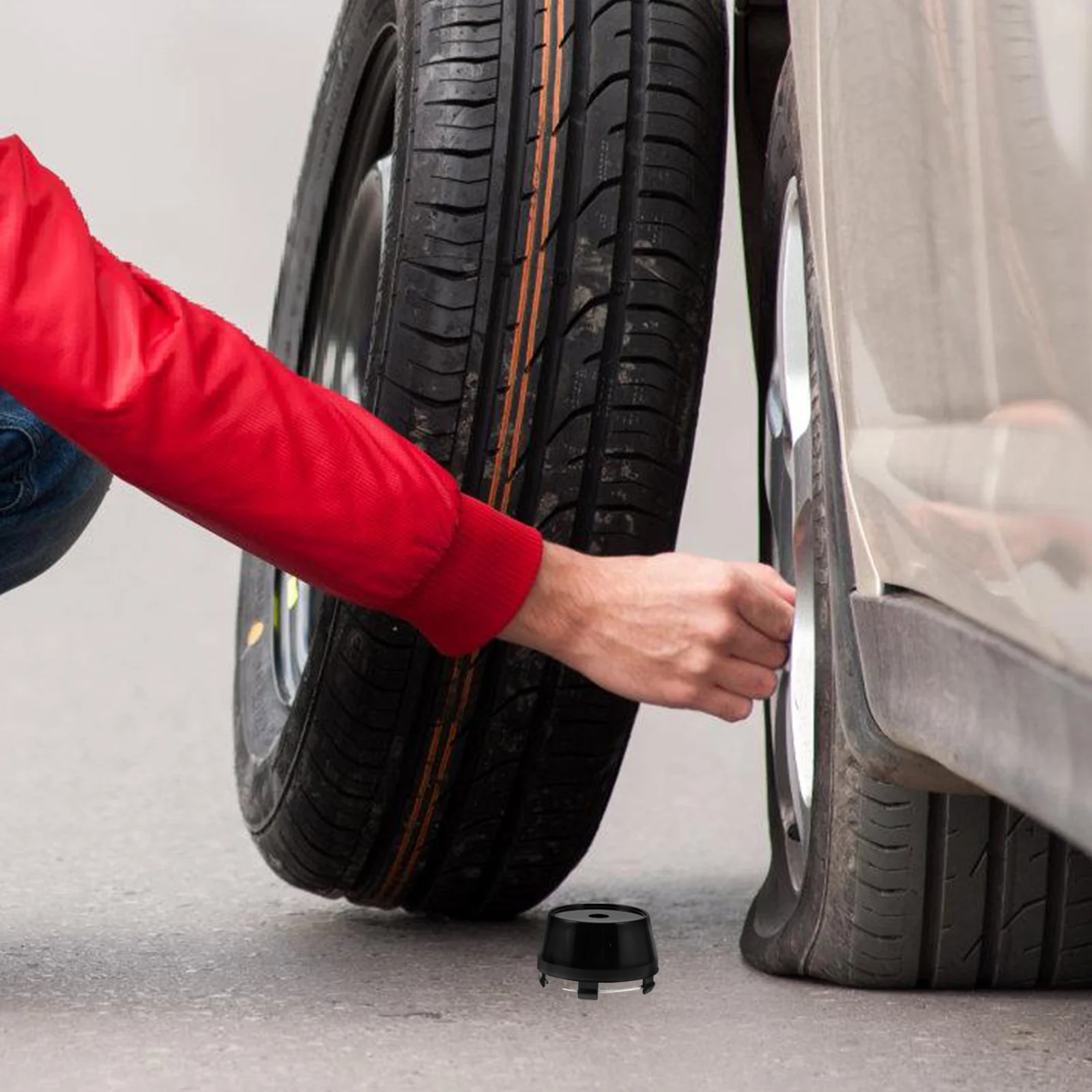 

2Pcs Wheel Hub Center Caps ABS Durable Fade-Resistant Easy Installation Vehicle Rim Covers Universal Fit Car Accessories