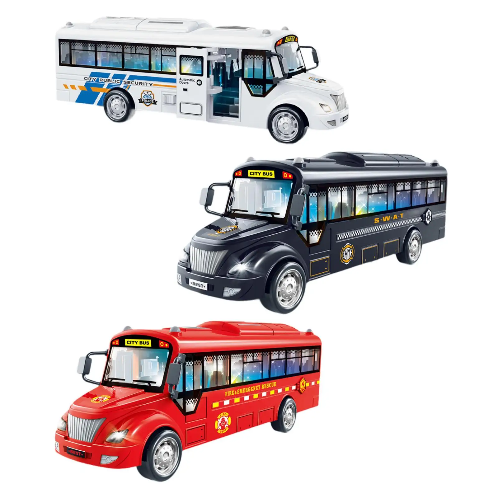 

Kids City Bus Toy Birthday Gift Child Friendly Party Favor Fine Details Collectibles Decorative Ages 2-8 Years Old Educational