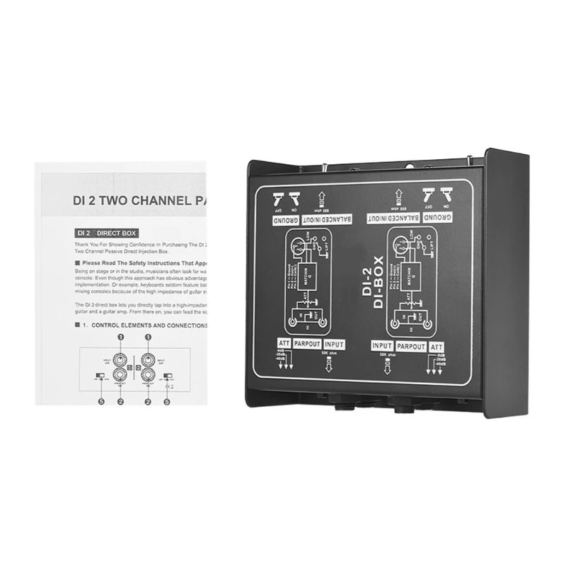 Professional Single Channel Passive DI-Box Direct Injection Box Balanced & Unbalance Converter Replacement