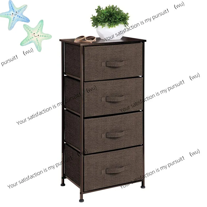 ZOCI-Iron frame fabric drawer type two-layer combination storage cabinet living room bedroom bathroom locker rack