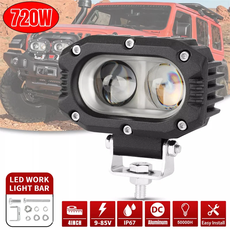 Fog Lights For Motorcycle Adjustable Waterproof LED Auxiliary Lights Dustproof Motorcycle Lights For Night Riding