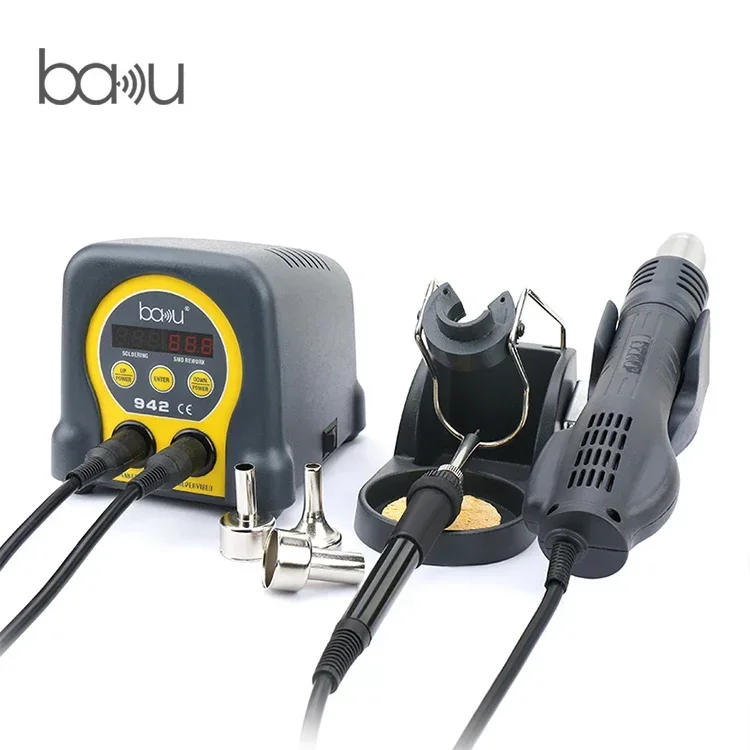 Gran oferta BAKU Ba-942 Mini estación de soldadura Smd de aire caliente reparación de teléfonos móviles equipo de soldadura estaciones de soldadura electrónicas