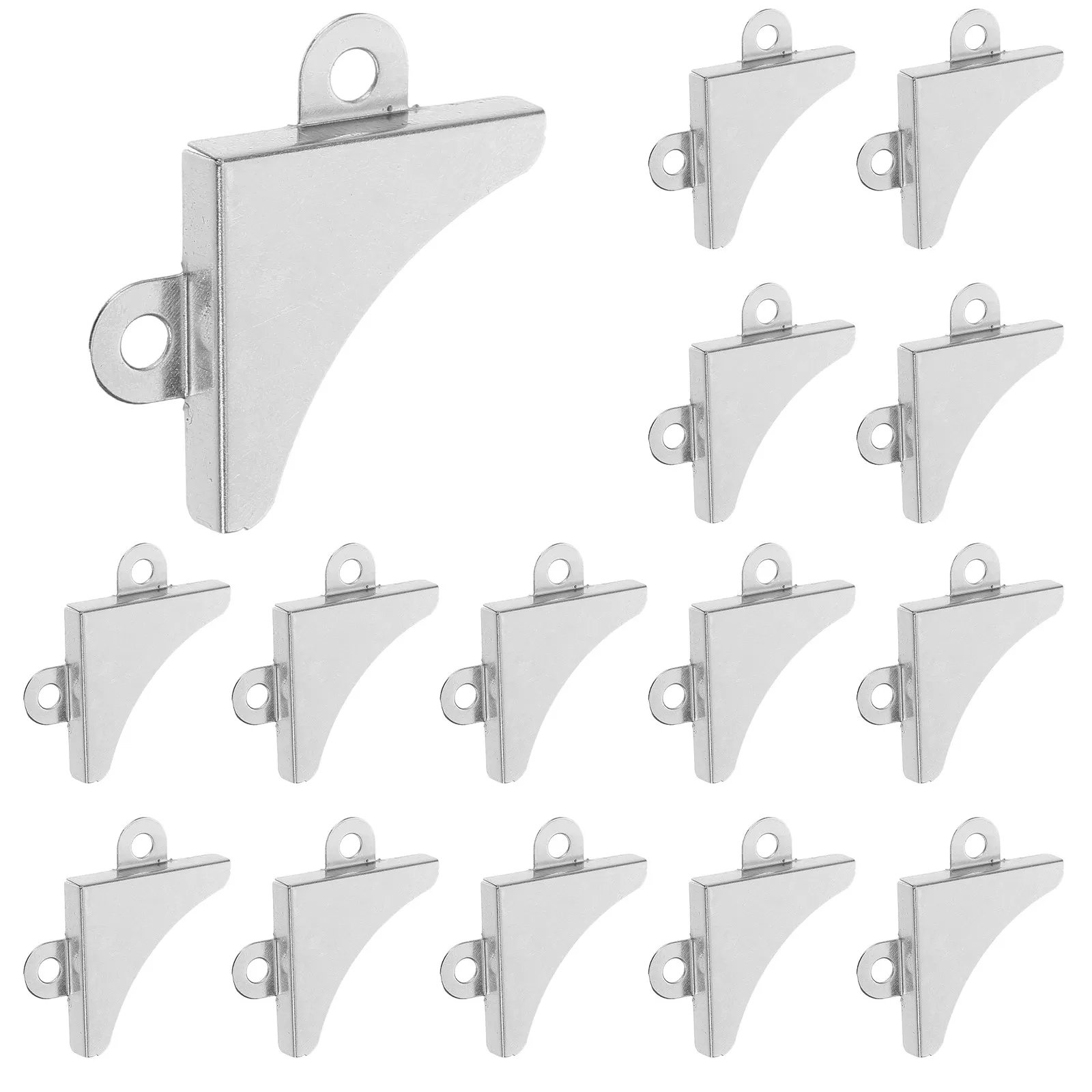 50Pcs Heavy Duty Metal Mirror Brackets Moisture Resistant Bathroom Mirror Mounting Hardware Picture Frame Corner Support Kit