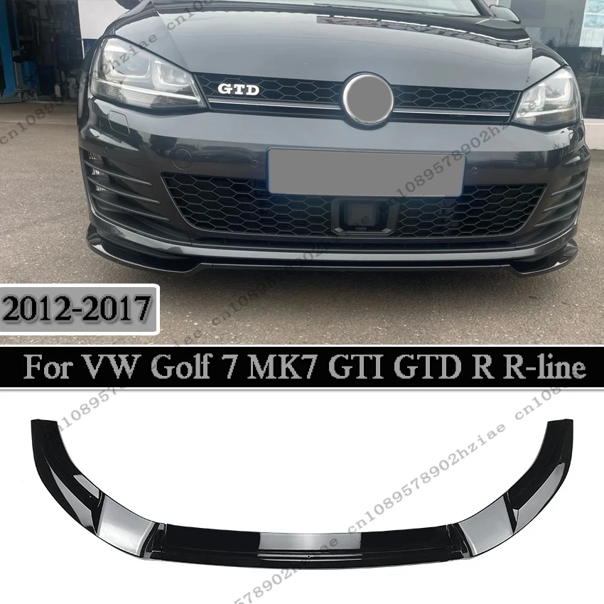 

Maxton Style Front Lip Splitter For VW Golf MK7 GTI GTD R R-line 2012-2017 Car appearance upgrades and invades appearance Kits