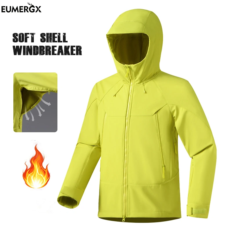 EUMERGX Men' Women’s Ski Suits Waterproof Windproof Soft Shell Jacket Winter Outdoor Thermal Snowboard Suits For Climbing Hiking
