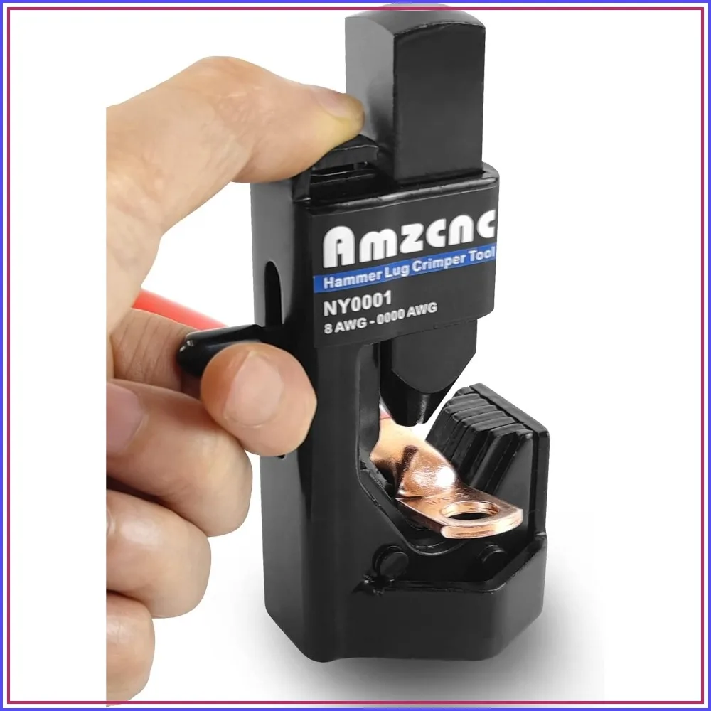 Hammer Lug Crimper Tool for 0000 AWG Battery & Welding Cables (8 AWG to 4/0)