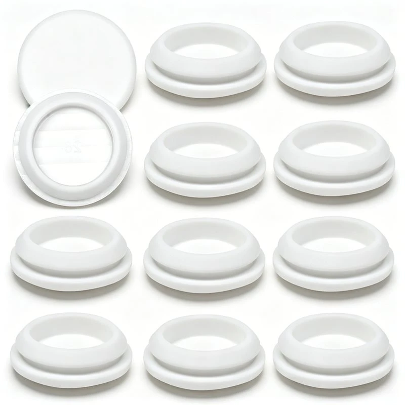 ABMO For Round Hole Plugs-Silicone Rubber-10 PCS-Black Snap In Locking Design 1 To 1/8 Inch(28Mm) B