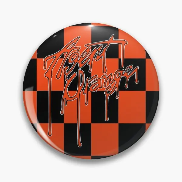 Agent Orange Grid  Soft Button Pin Lover Fashion Women Funny Decor Cute Gift Metal Cartoon Creative Lapel Pin Jewelry Collar Hat