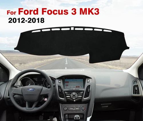 Para Ford Focus 3 MK3 2012 2013 2014 2015 2016 2017 2018 alfombrilla para salpicadero alfombras Anti-UV accesorios de coche cubierta para salpicadero de coche