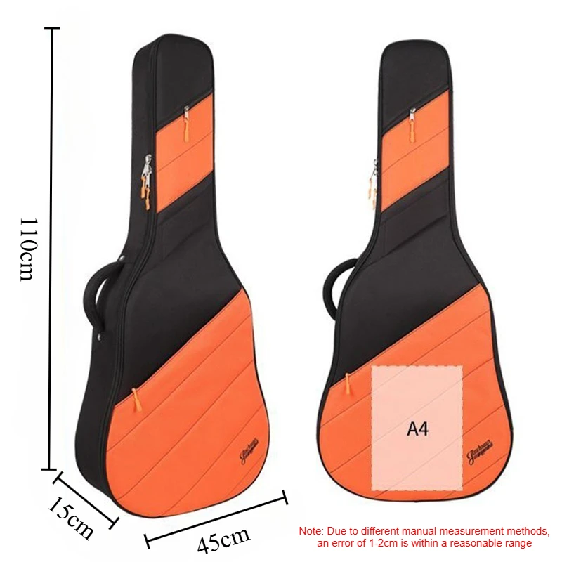 40/41 بوصة الغيتار الشعبي على ظهره الملونة الغيتار حقيبة كتف المحمولة القيثارات تخزين واقية أجزاء الآلات الموسيقية #6