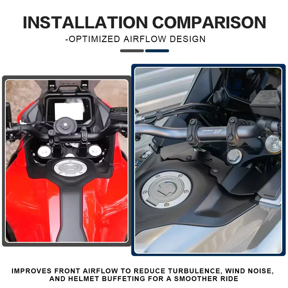 TRACER7/GT Motorcycle Windscreen Deflector Wind Buffeting Tracer 7/GT For YAMAHA TRACER 7/ GT 2025-2026 Cockpit Windshield
