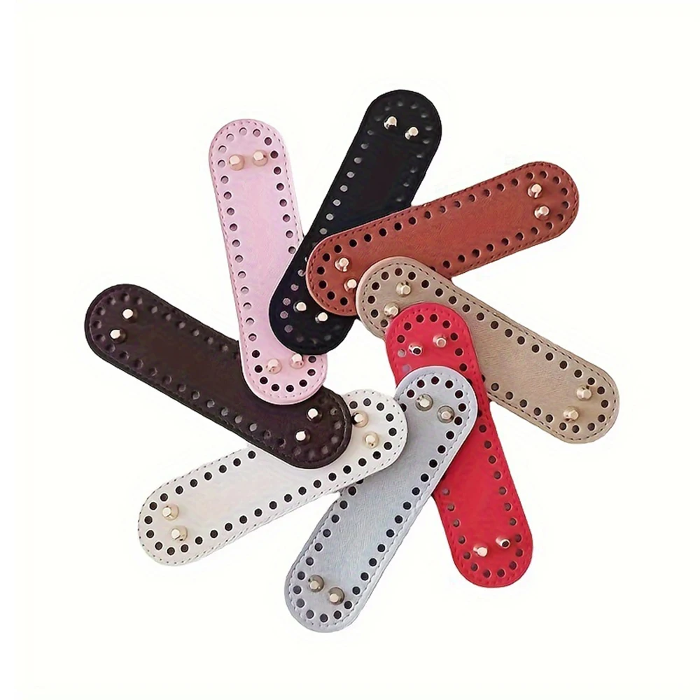 1Pc DIY Handmade Woven Bag Base Pu Leather and Wool Knitted Bag Base Plate Luggage Base Accessories S003380