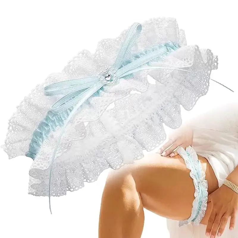 

L5YC Bridal Wedding Garters for Bride Women Lace Leg Garter Belt Prom Party Garter