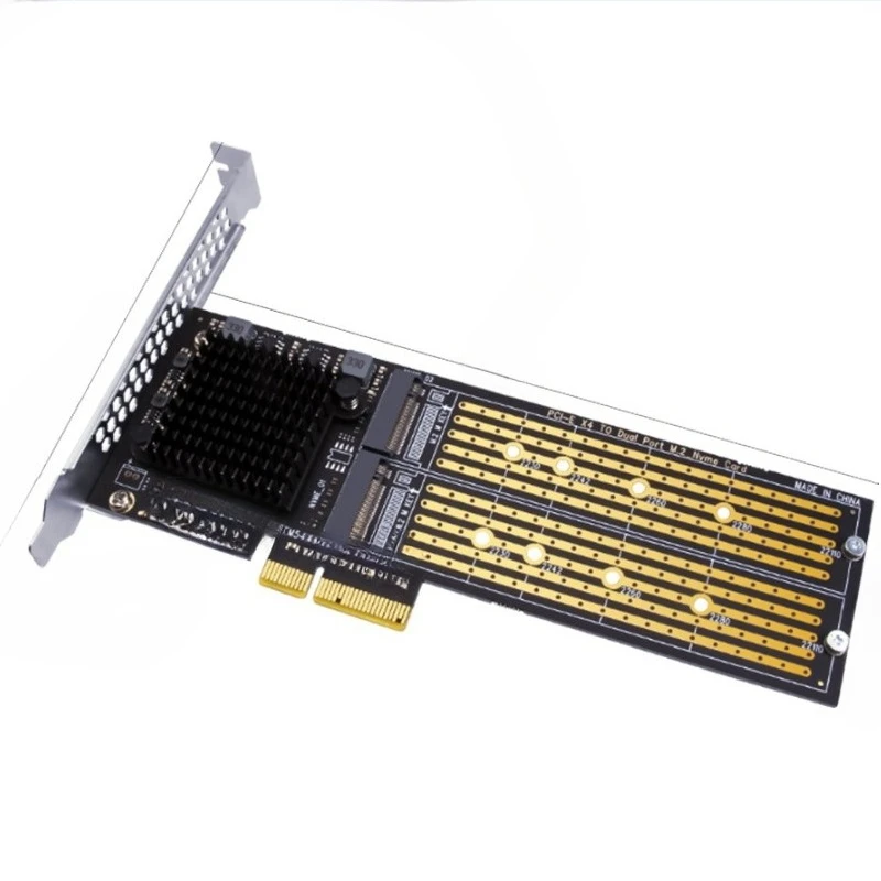 Dual Disk Adapter Card Multi-port Split Free Solid State Drive Expansion Card M.2 Array Card
