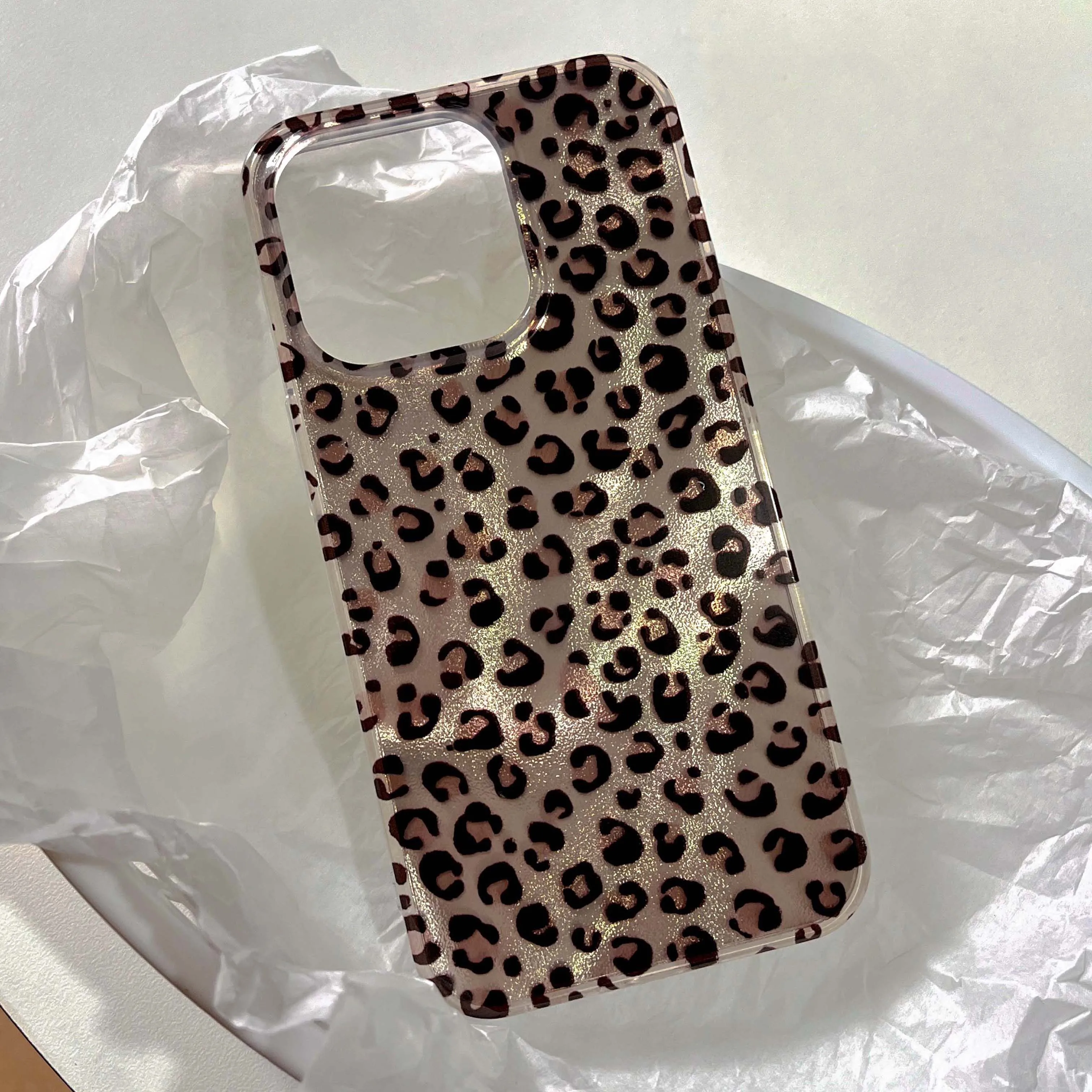 Cool shiny blingbling Leopard imd shell for iphone 13 12 11 promax