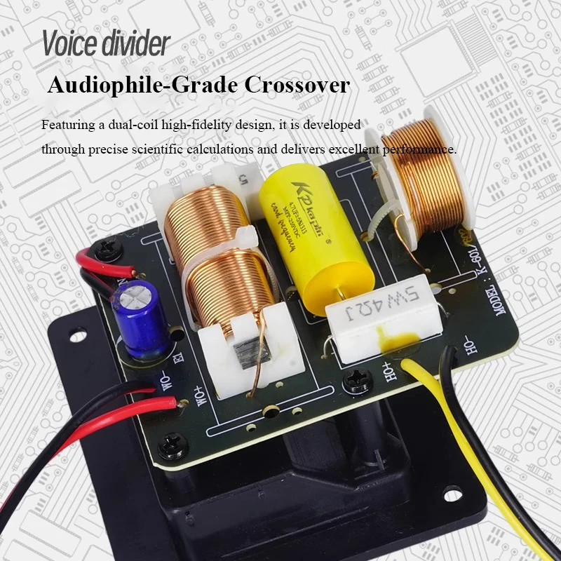 HIFI Passive Speaker 5.25 Inch 2-Way Crossover 120W Output Power 1.25 Inch Tweeter Home Wooden Passive Bookshelf Speaker